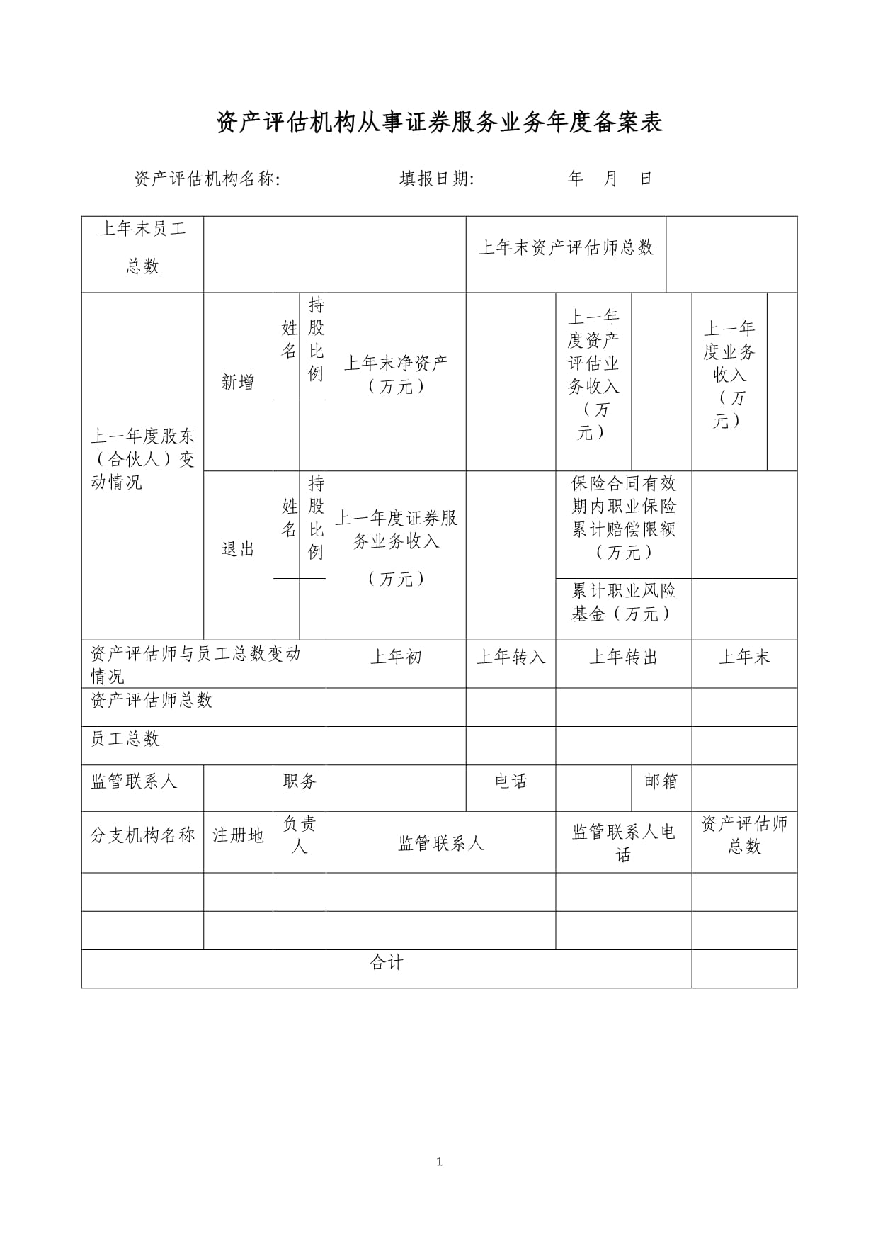 资产评估机构从事证券服务业务年度备案表——聚焦资产评估服务